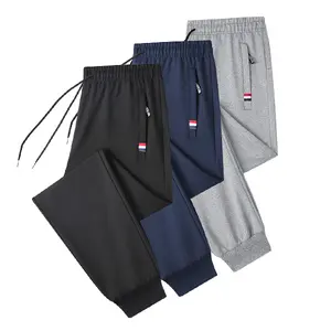 Men's 3-Pack Jogger Pants with Elastic Waistband — Featuring Drawstring and Zippered Pockets for Ultimate Comfort and Convenience