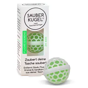 Sauberkugel - The Clean Ball - Keep your Bags Clean - Sticky Inside Ball Picks up Dust, Dirt and Crumbs in your Purse, Bag, Or Backpack