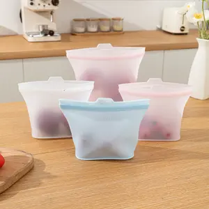 3-Pack Reusable Silicone Food Storage Bags – Eco-Friendly, Leak-Proof, & Built to Last