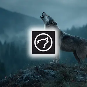 Wolf Head Logo Black/White