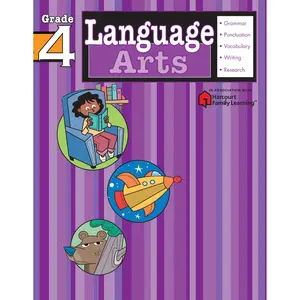 Language Arts: Grade 4 (Flash Kids Harcourt Family Learning) by Flash Kids Editors [Paperback Book]