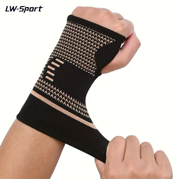 1Pc/2Pcs Compression Wrist Brace with Thumb Hole, Breathable Knitted Wrist Palm Support Sleeve, 3 Sizes Carpal Tunnel Tendonitis Arthritis Pain Relief Brace for Gym Typing Office Daily Wear for Men Women
