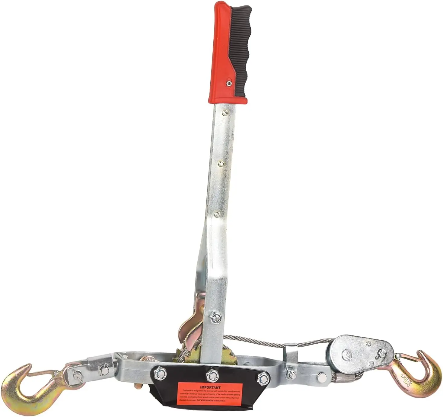 4 Ton Winch Ratchet Tool, 2 Hook Dual Gear Power Puller,8800 Lbs Pulling Capacity Boat Marine,Heavy Duty Cable Come along Tool,Automotive Hoist Winch Puller