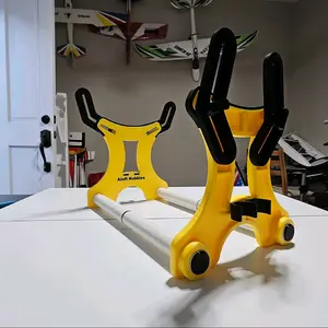 Ultimate RC Stand for Remote Control Airplanes Adjustable Collapsible Design 125 inch to 17 inchs Distance Between Cradles Perfect for Gliders and Boats