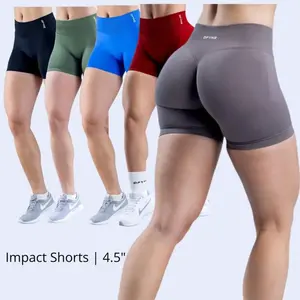DFYNE Impact Shorts High Stretch Cotton Fabric with Subtle Glute Contour for Gym Yoga Wear Medium Support Fitted Design