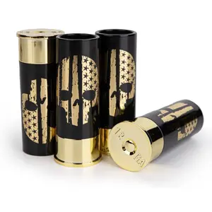 12 GA Shot Glasses Set,Great Drinking Glass Set (black)