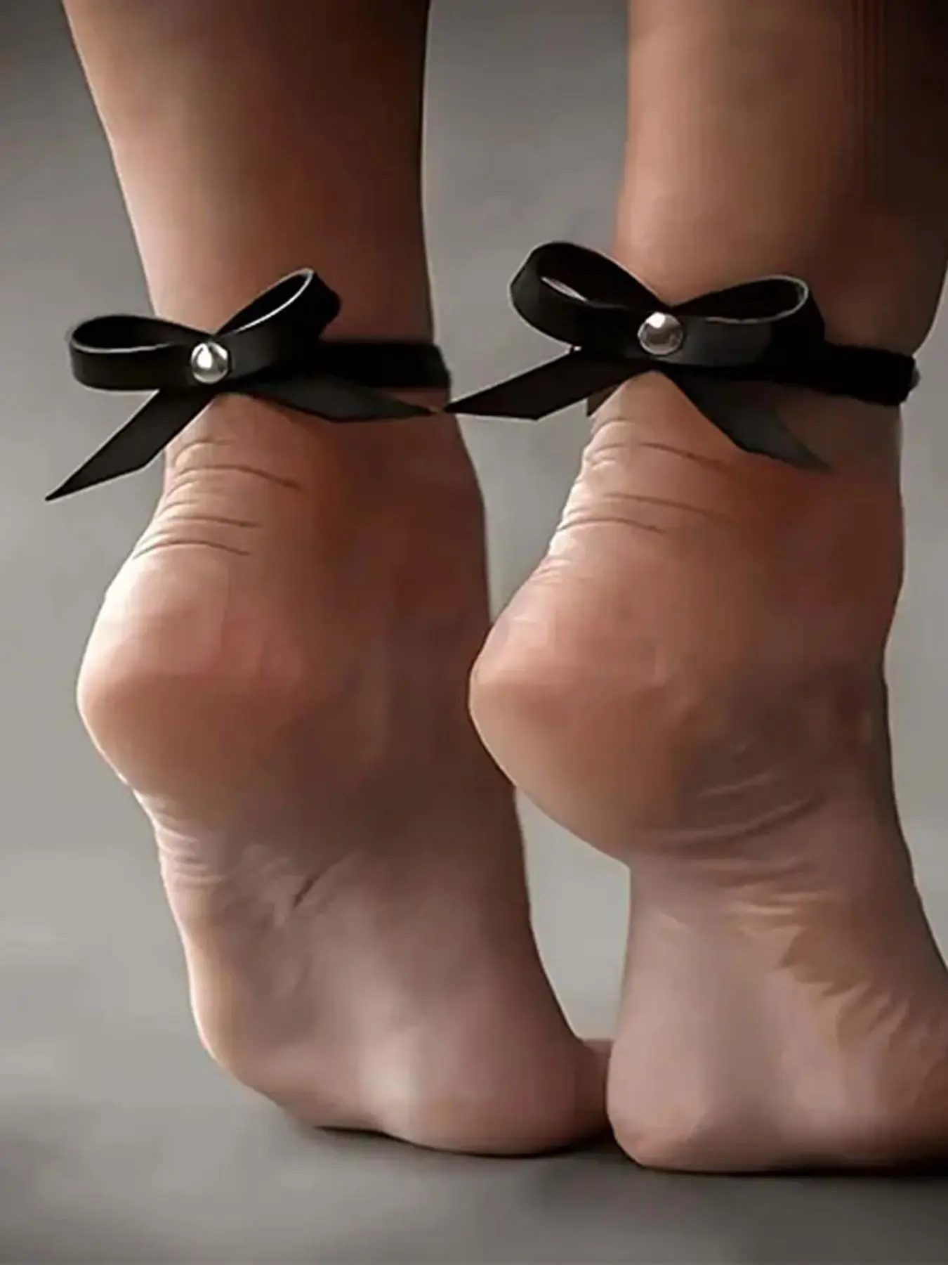 Women's Punk Style Bow Decor PU Leather Low Cut Anklets, Fashionable Jewelry for Party, Daily Clothing Decor, Trendy All-match & Exquisite Jewelry for Birthday Gift, Trendy Fashionable Accessories