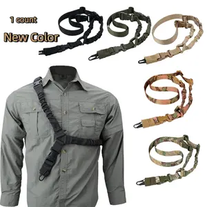 Tactical Single Point Sling – 2-in-1 for Rifle (AR15) & Camera | Heavy Duty Nylon Rope Strap with Metal Buckle