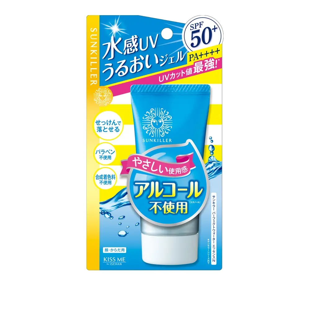 Kiss Me Japan Sunkiller Perfect Water Essence Sunscreen Gel SPF50+ PA++++ Uv Shield Gelsunscreen