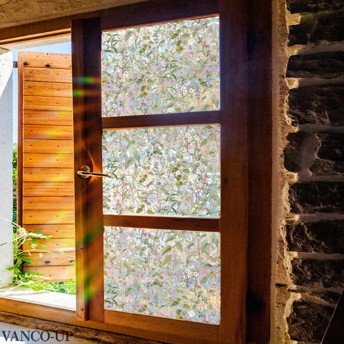 A piece of (45*100CM) colorful broken leaf flat 2D Decorative window sticker, window decoration static glass sticker, Floral Pattern Sticker, Home Decor, Decorative Stickers, XC20062-YC