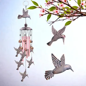 Outdoors Hummingbird wind chimes - Unique Gift house decor Wind Chimes， Memorial Windchimes,Gift for Home Yard Outdoor Garden decoration