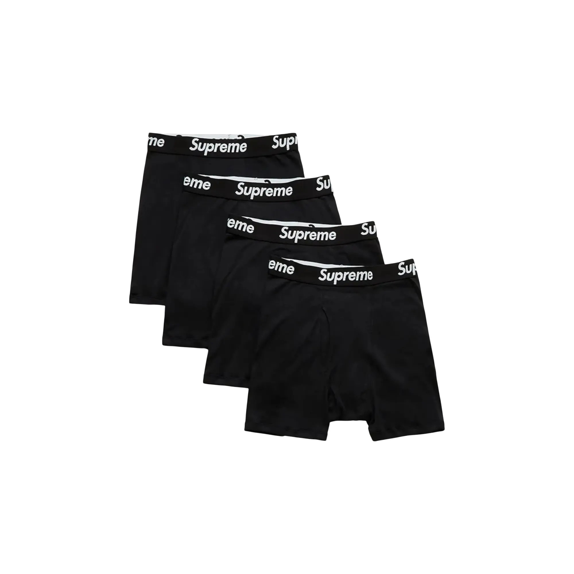 1235933 Supreme Hanes Boxer Briefs (4 Pack) Black