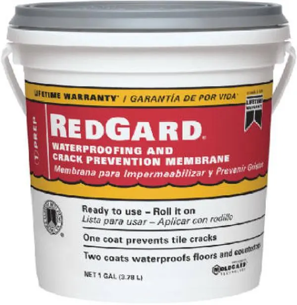 Redgard LQWAF1-2 Elastomeric Building Hardware Sealer - Gallon Size, Water Resistant, Resists Mold & Mildew, Crack Prevention, Moldguard Technology Membrane, Roller/Trowel Compatible, 10 lbs, 7.38x8.25x8.25 in (Tools & Hardware, Adhesives Tapes & Sealers)