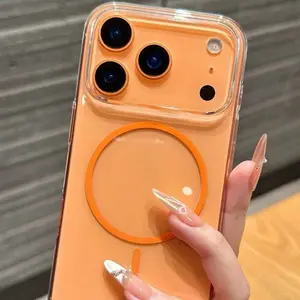 iPhone 17 Pro Max Phone Case - Transparent Design with Circular Cutout Feature