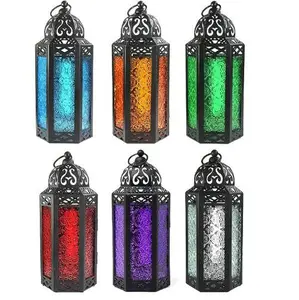 Vela Lanterns Moroccan Lamp Lanterns Decorative Candle Holders for Indoor Outdoor