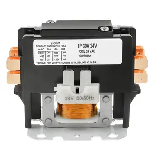 CINACE 1Poles FLA 30/40 Amp Coil 24 VAC AirConditioner Condenser Compressor ContactorAC Definite Purpose Contacto 24V 50/60Hz