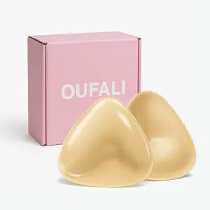 OUFALI Double Sided Sticky Inserts Self Adhesive Bra Ultra Boost Invisible Bras Pad Push Up Padding for Women