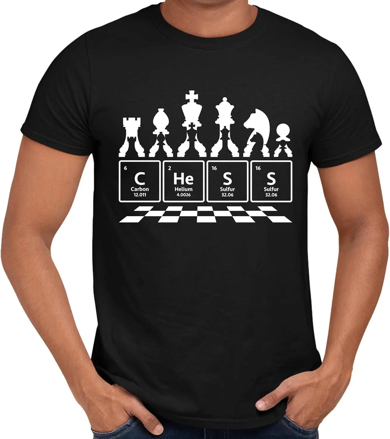 Chess Lover Tshirt Chess Periodic Table Elements Chess Player Game Gift T-shirt For Men Women