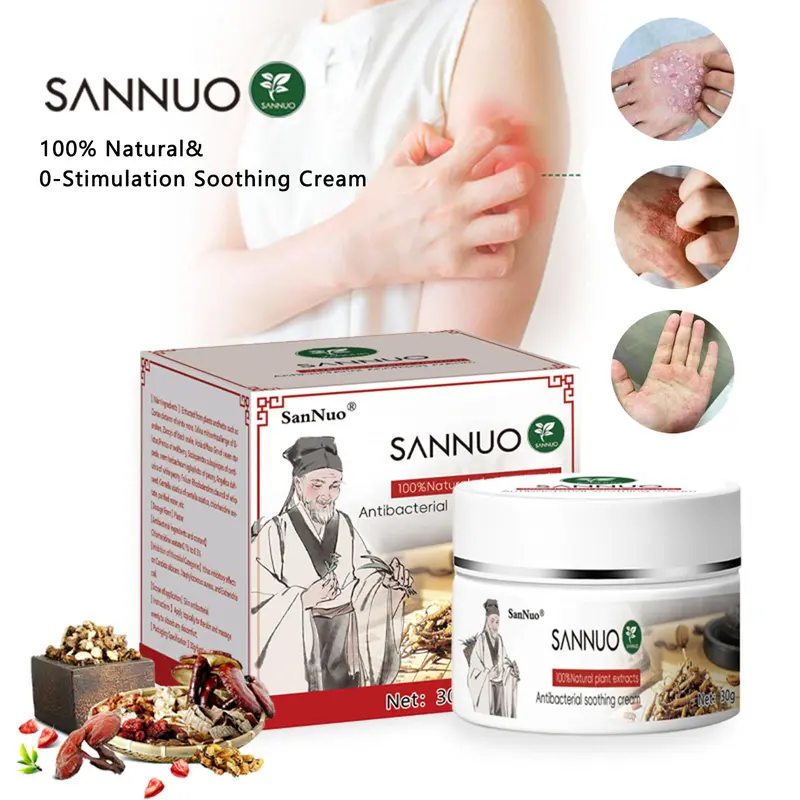 SanNuo Sensitive Skin Relief Cream– Fast Relief from Eczema, Blisters & Dry Itchy Skin with Oatmeal-Style Soothing, Zero-Irritant, Fragrance-Free – 30 g