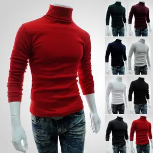 Men's Turtleneck T-shirt Pullover Base Shirt, Long Sleeves, Comfortable Personality, Autumn And Winter Versatile Style -H