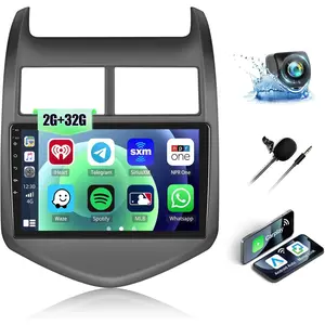 2G+32G Car Stereo Radio with Wireless CarPlay Android Auto for Chevrolet Chevy Sonic 2011-2015 Android 15 Radio 9" Touch Screen Bluetooth Car Radio with GPS Navigation WiFi Mirror Link Backup Camera