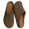 EVELLYHOOTD Women's French Style Genuine Suede barefoot Slip on Round Toe Cork Footbed Clogs Fashion Suede Potato Shoes Outdoor Vintage Comfort Walking Shoes Slippers Classic Footwear,outdoorfun