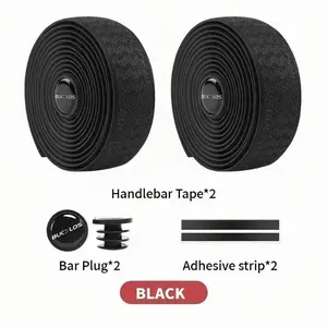 Yitape 2 Rolls Bike Handlebar Tape, PU+peva High Elastic Shock Absorber, UV Resistant, Easy Wrap Self-Adhesive Backing, for Road/bmx Bikes