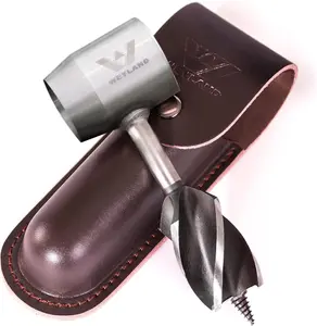 WEYLAND 1 1/2 Inch Bushcraft Settlers Tool - Survival Bushcraft Hand Auger Wrench - Bushcraft Gear and Equipment Scotch Eye Wood Drill Peg and Manual Hole Maker Multitool for Camping and Bushcrafting