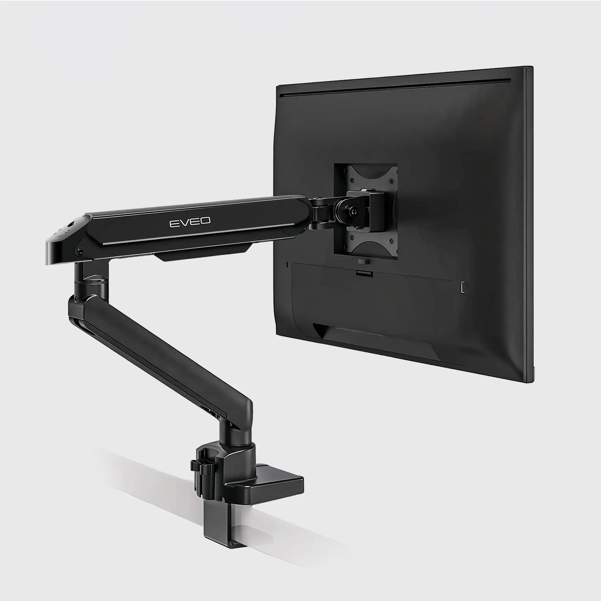 Single Monitor Arm Desk Mount with Adjustable Height Display, Ergonomic, Commercial Grade, Height-Adjustable, Controllable Angle Features for Office/Commercial Furniture Use, Ergonomic Platforms & Stands, Commercial Grade Platforms & Stands