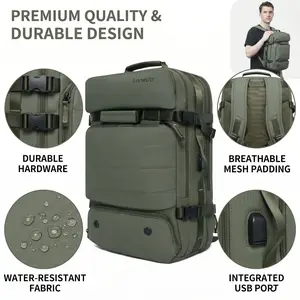 Large Capacity Travel Backpack – Durable Carry-On Luggage with Laptop Compartment, Wet Pocket, USB Charging Port for Business & Outdoor Use 2pcs