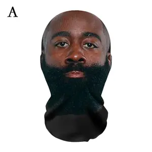 1Pack- Realistic 3D Mesh Celebrity Face Mask and Headpiece, Breathable Ultra-Fine Fiber Material, Super-Stretch Fit Design, Funny COSPLAY Prop, Novelty Mask for Costume Parties, Halloween, and Cosplay Events, etc