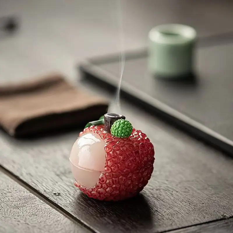 Litchi Incense Burner Indoor Small Cloud Tray Incense Holder Suitable for Sandalwood Agarwood Pear Tent Home Aromatherapy Tea Room Decor