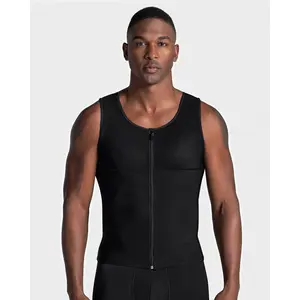 Leo Mens Shapewear Tummy Control Compression Vest for Men – Body Shaper Undershirt, Back Support & Posture Corrector