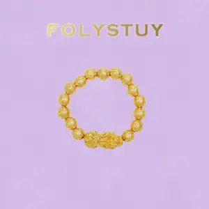 《W178》31.8mm Pixiu & 10.3mm Mantra Bead Bracelet, Traditional Chinese Wealth Luck Jewelry