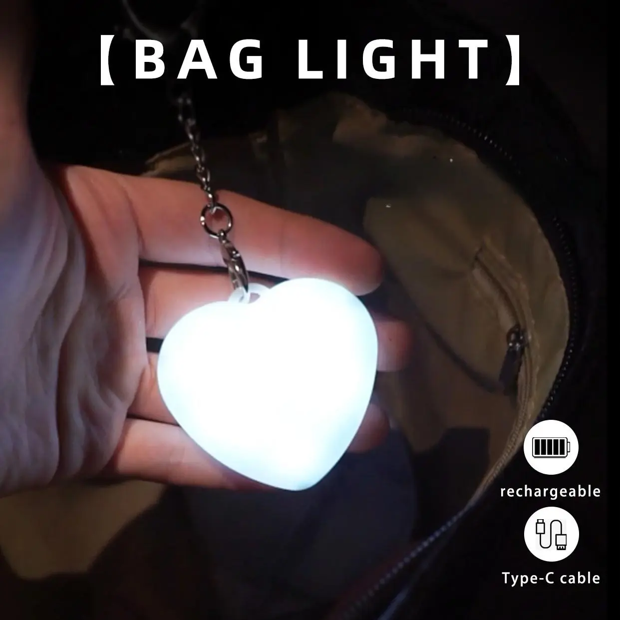 Wallet tote bag touch lighting