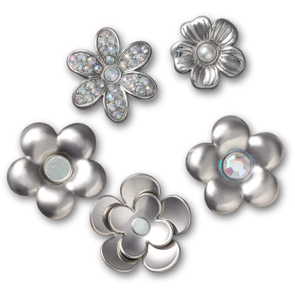 Crocs Jibbitz Dainty Shoe Charms 5-Pack, Cute Florals & Jewelry-Inspired Designs