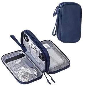 Electronics Organizer Travel Case, Storage Organization, Travel Accessories Essentials for Men Women, Cord Organizer Travel Tech Pouch, Waterproof Double Layers Storage Bag for Charger,  Cable, Phone, Earphone