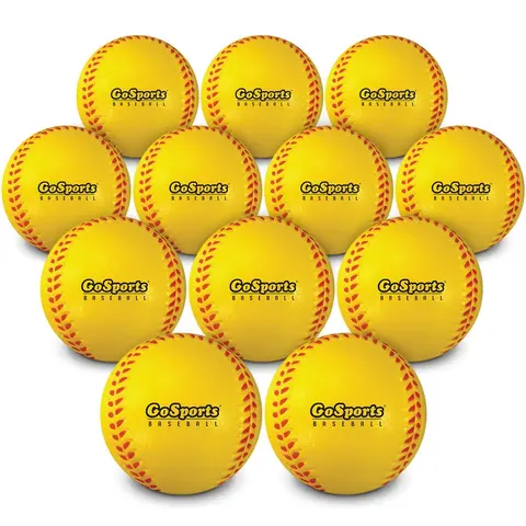 GOSPORTS Foam Training Baseballs - 12-Pk Soft Baseballs, Bulk for All Ages, Build Confidence, Ideal for Smaller Training Spaces