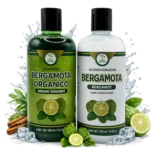 VIRAL Shampoo Organic Bergamot + Conditioner (16.9 fl oz) with Aloe Vera & Rosemary | SHAMPOO ORGÁNICO BERGAMOTA con Sábila & Romero + Acondicionador - 500 ml - Biotina