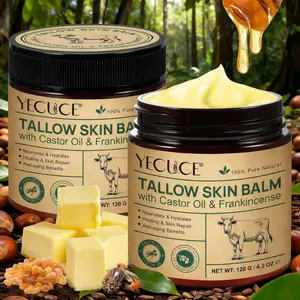 120g Yecuce Butter & Castor Oil Cream, Barrier Care, Natural Milk Fruit Oil & Frankincense Essential Oil, Deep Nourishing, Suitable for All Skin Types