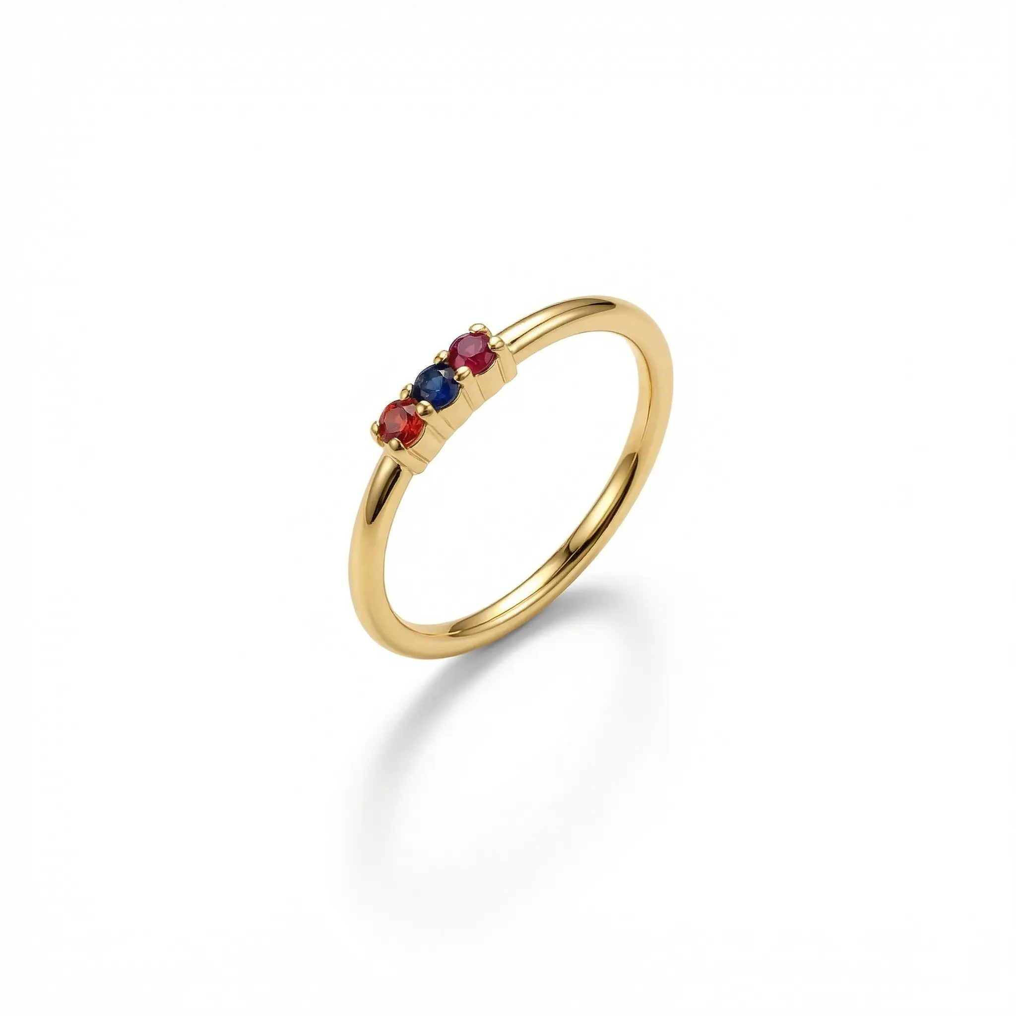 Birthstone Ring – Solid 925 Sterling Silver, Thick Real 18K Gold Plating – personalized birthstone ring, personalized jewelry, custom jewelry, gold band, bridesmaid gift – Gift for Her, Mom & Best Friend, Mother's Day, Anniversary & Birthday