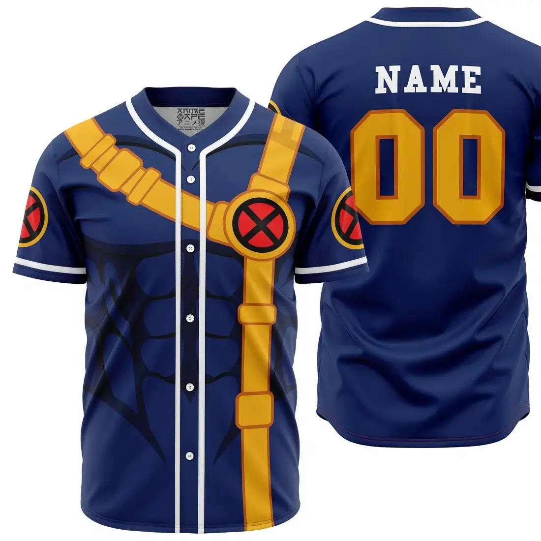 Retro Mutant Hero Blue Cosplay Baseball Jersey - Premium Soft Breathable Polyester Graphic Jersey, Perfect Birthday Gift for Comic Fans Geek Culture Apparel
