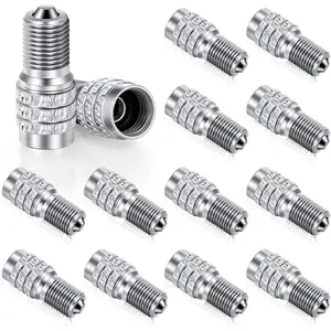 16 Pack Double Valve Stem Cap Inflate Tire Valve Flow Through Tires Cap for High Pressure Truck Car RV Semi Bus Tires