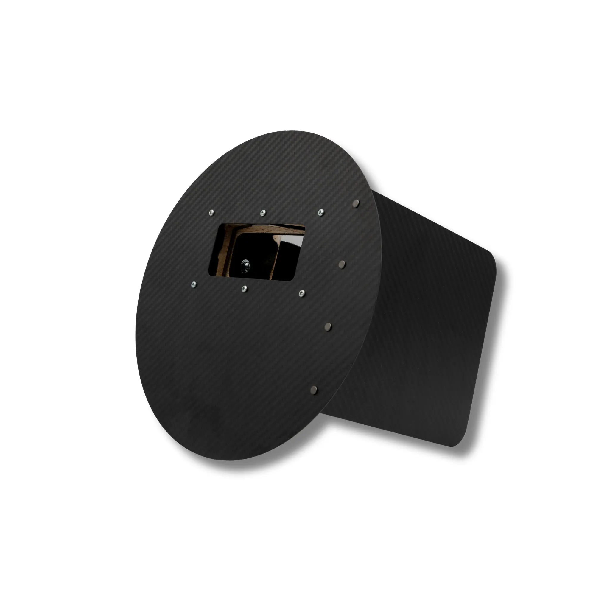 Outlaw Leather - Pancake Welding Hood - Carbon Fiber - Black - Right Handed - Wood Box