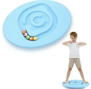Balance Board Rocker Maze Board with 5 Balls for Children Snail Design Toddler Physical Therapy Toy Load 220lb Active Play Exercise for Kids 3+