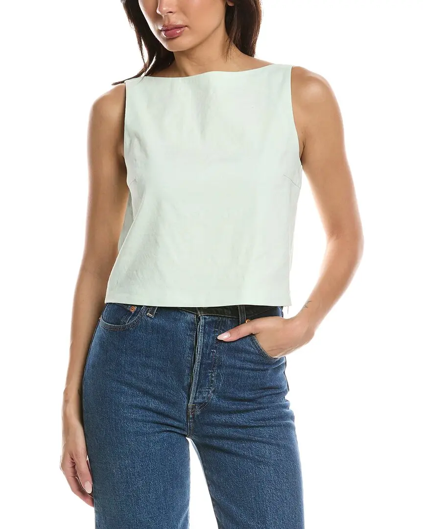 Theory Linen-Blend Bateau Top