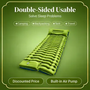 Dura-Beam Mattress Twin Air Cot Portable Camouflage Hunting Blind Inflatable Sleeping Pad 190x65x15cm Foot Pump Camping Gear