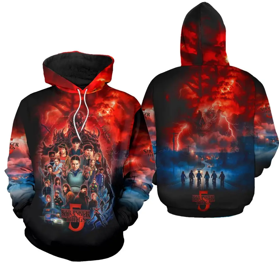 Stranger Things 3D Apparel Hoodie, Gift For Fan Unisex