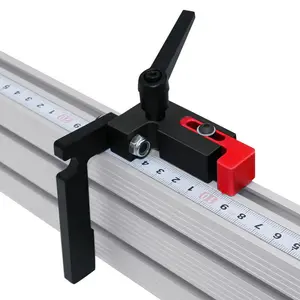 Miter Track Stopper, Multipurpose Sliding Limiter Locator, Slide Rail Aluminum Alloy Block Chute Limiter for Router and Saw Table Quick Release Clamp DIY Tool
