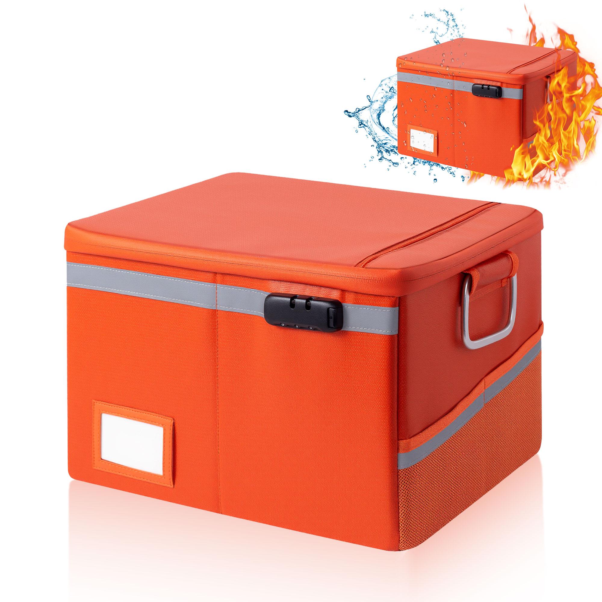 Fireproof Document Box | Secure & Waterproof File Organizer with Lock